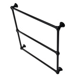 Maximilien 30-Inch x 32-Inch Brass Wall Mount 3-Tier Towel Rack