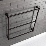 Maximilien 30-Inch x 32-Inch Brass Wall Mount 3-Tier Towel Rack