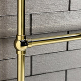 Maximilien 30-Inch x 32-Inch Brass Wall Mount 3-Tier Towel Rack