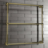 Maximilien 30-Inch x 32-Inch Brass Wall Mount 3-Tier Towel Rack