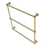 Maximilien 30-Inch x 32-Inch Brass Wall Mount 3-Tier Towel Rack