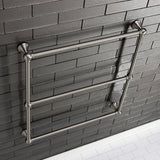 Maximilien 30-Inch x 32-Inch Brass Wall Mount 3-Tier Towel Rack