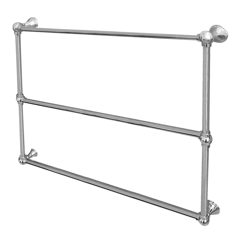 Maximilien 36-Inch x 32-Inch Brass Wall Mount 3-Tier Towel Rack