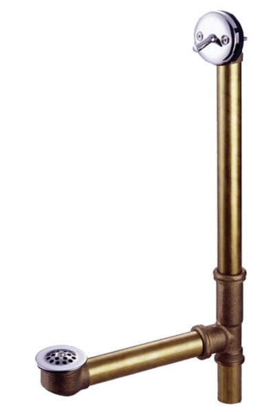 Made To Match 21-Inch Brass Trip Lever Tub Waste and Overflow with Grid Strainer