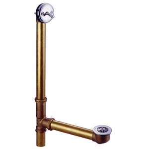 Made To Match 23-Inch Brass Trip Lever Tub Waste and Overflow with Grid Strainer