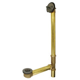 Made To Match 23-Inch Brass Trip Lever Tub Waste and Overflow with Grid Strainer