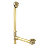 Made To Match 23-Inch Brass Trip Lever Tub Waste and Overflow with Grid Strainer