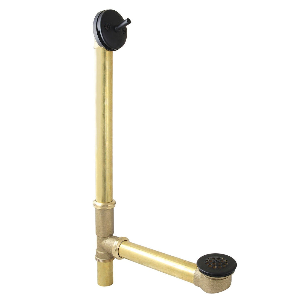 Made To Match 25-Inch Brass Trip Lever Tub Waste and Overflow with Grid Strainer