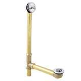 Made To Match 25-Inch Brass Trip Lever Tub Waste and Overflow with Grid Strainer