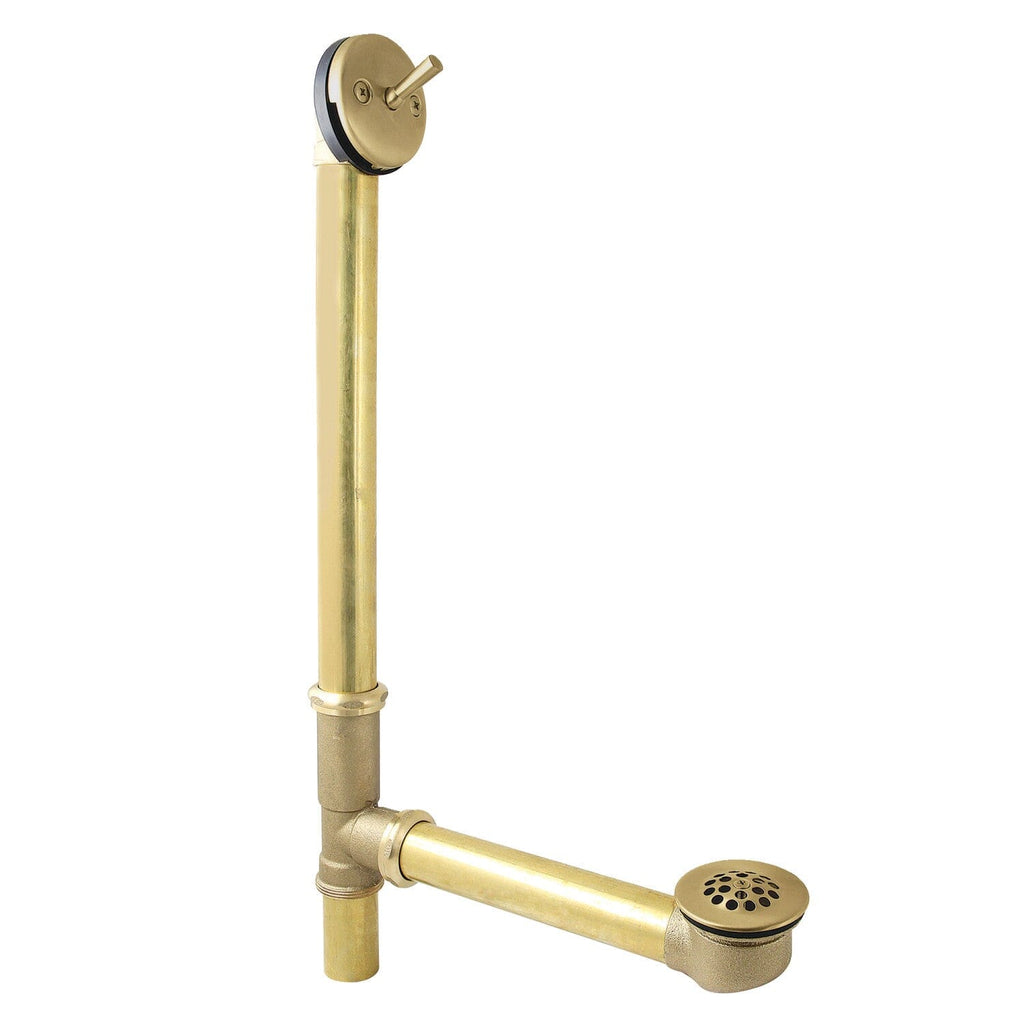 Made To Match 25-Inch Brass Trip Lever Tub Waste and Overflow with Grid Strainer