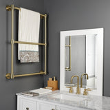 Gallant 24-Inch x 32-Inch Brass Wall Mount 3-Tier Towel Rack