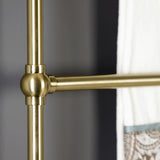 Palatine 24-Inch x 32-Inch Brass Wall Mount 3-Tier Towel Rack