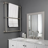 Palatine 24-Inch x 32-Inch Brass Wall Mount 3-Tier Towel Rack
