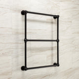 Palatine 24-Inch x 32-Inch Brass Wall Mount 3-Tier Towel Rack