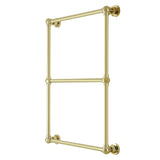 Palatine 24-Inch x 32-Inch Brass Wall Mount 3-Tier Towel Rack