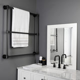 Gallant 30-Inch x 32-Inch Brass Wall Mount 3-Tier Towel Rack