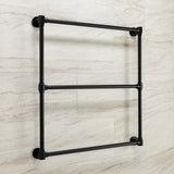 Gallant 30-Inch x 32-Inch Brass Wall Mount 3-Tier Towel Rack