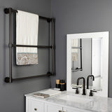 Gallant 30-Inch x 32-Inch Brass Wall Mount 3-Tier Towel Rack
