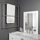 Gallant 30-Inch x 32-Inch Brass Wall Mount 3-Tier Towel Rack