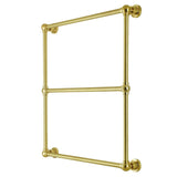 Palatine 30-Inch x 32-Inch Brass Wall Mount 3-Tier Towel Rack