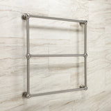 Palatine 30-Inch x 32-Inch Brass Wall Mount 3-Tier Towel Rack