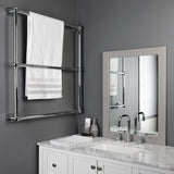 Palatine 30-Inch x 32-Inch Brass Wall Mount 3-Tier Towel Rack