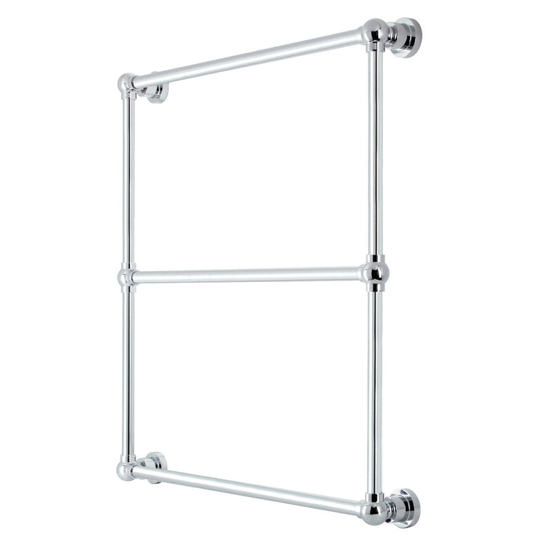 Palatine 30-Inch x 32-Inch Brass Wall Mount 3-Tier Towel Rack