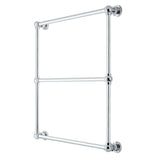 Palatine 30-Inch x 32-Inch Brass Wall Mount 3-Tier Towel Rack