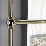 Palatine 30-Inch x 32-Inch Brass Wall Mount 3-Tier Towel Rack