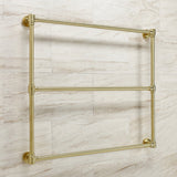 Gallant 36-Inch x 32-Inch Brass Wall Mount 3-Tier Towel Rack