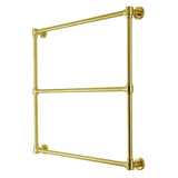 Gallant 36-Inch x 32-Inch Brass Wall Mount 3-Tier Towel Rack