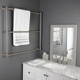 Gallant 36-Inch x 32-Inch Brass Wall Mount 3-Tier Towel Rack
