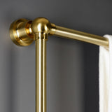 Palatine 36-Inch x 32-Inch Brass Wall Mount 3-Tier Towel Rack