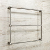Palatine 36-Inch x 32-Inch Brass Wall Mount 3-Tier Towel Rack