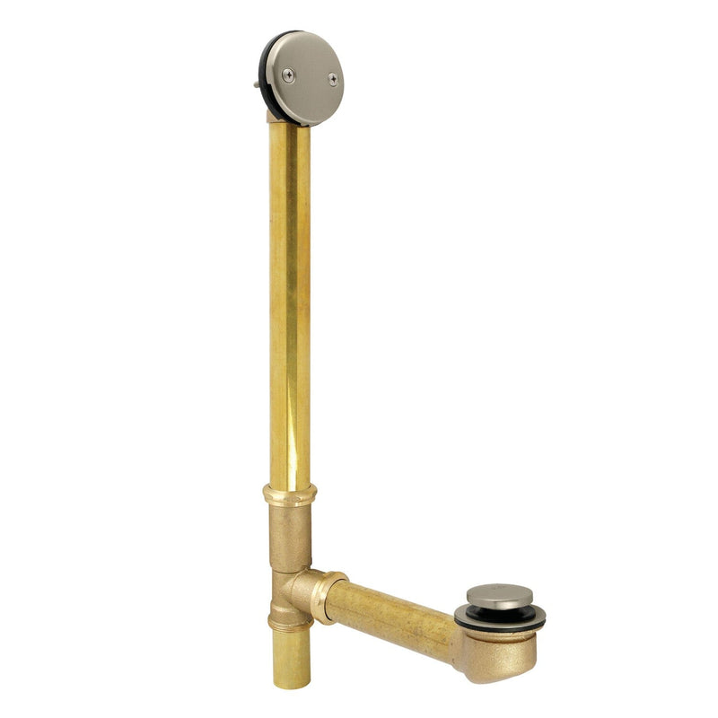 Made To Match 21-Inch Brass Toe Touch Tub Waste and Overflow