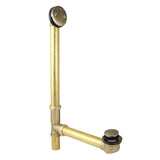 Made To Match 23-Inch Brass Toe Touch Tub Waste and Overflow