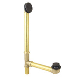 Made To Match 25-Inch Brass Toe Touch Tub Waste and Overflow