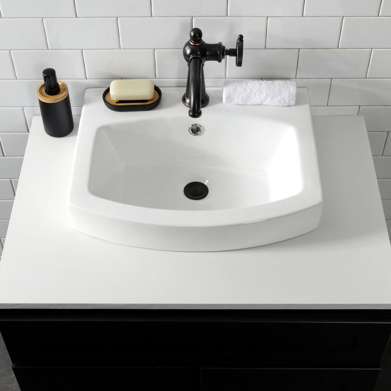 Inflection 20-Inch Ceramic Console Sink (1-Hole)