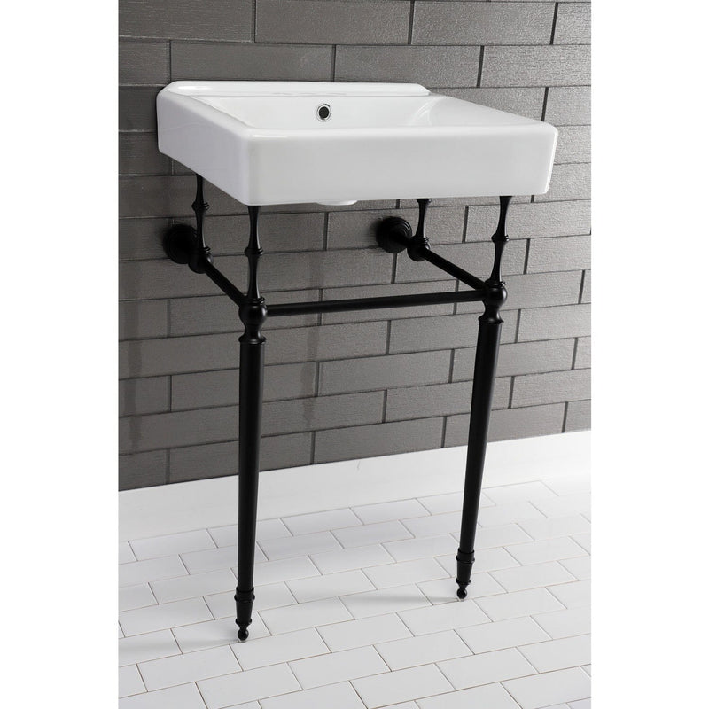 Concord 20-Inch Ceramic Console Sink Basin Only (4-Inch, 3-Hole)