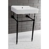 Concord 20-Inch Ceramic Console Sink Basin Only (4-Inch, 3-Hole)