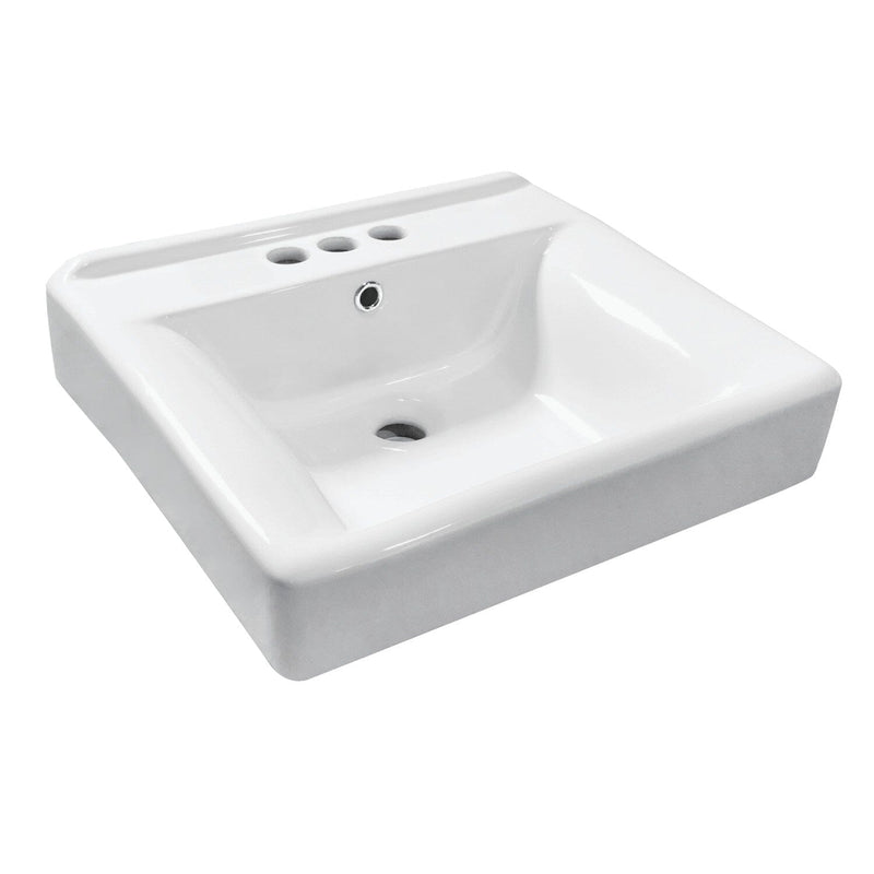 Concord 20-Inch Ceramic Console Sink Basin Only (4-Inch, 3-Hole)