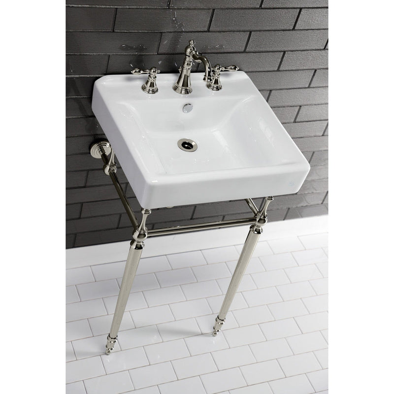 Concord 20-Inch Ceramic Console Sink Basin Only (8-Inch, 3-Hole)