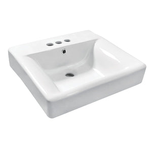NuvoFusion 20-Inch Ceramic Console Sink (4-Inch, 3-Hole)