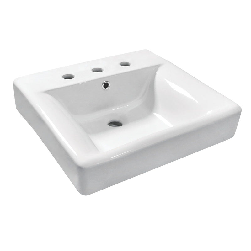 NuvoFusion 20-Inch Ceramic Console Sink (8-Inch, 3-Hole)