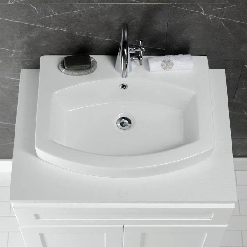 Inflection 24-Inch Ceramic Console Sink (1-Hole)