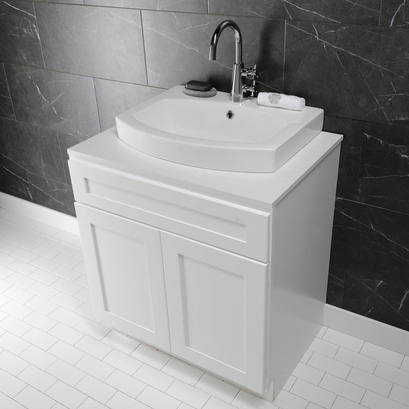 Inflection 24-Inch Ceramic Console Sink (1-Hole)