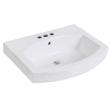 Inflection 24-Inch Ceramic Console Sink (4-Inch, 3-Hole)