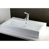 Adelaide 32-Inch Porcelain Rectangular Vessel Sink (Single-Hole)