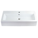 Adelaide 32-Inch Porcelain Rectangular Vessel Sink (Single-Hole)