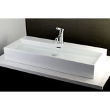 Camilla 39-Inch Porcelain Rectangular Vessel Sink (Single-Hole)